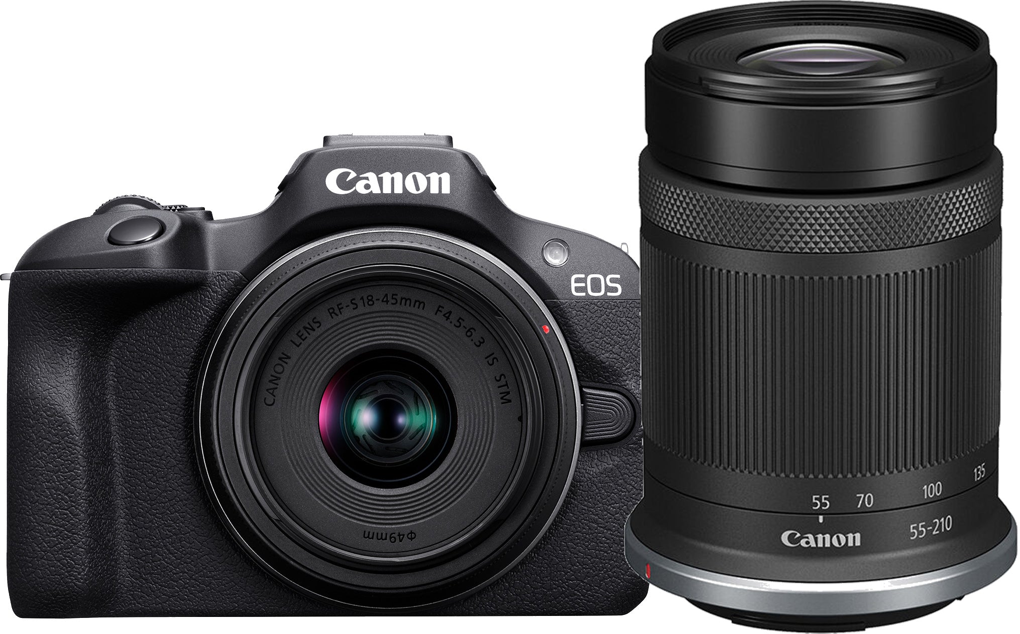 Canon EOS R100 Mirrorless Camera with 18-45mm & 55-210mm Lens