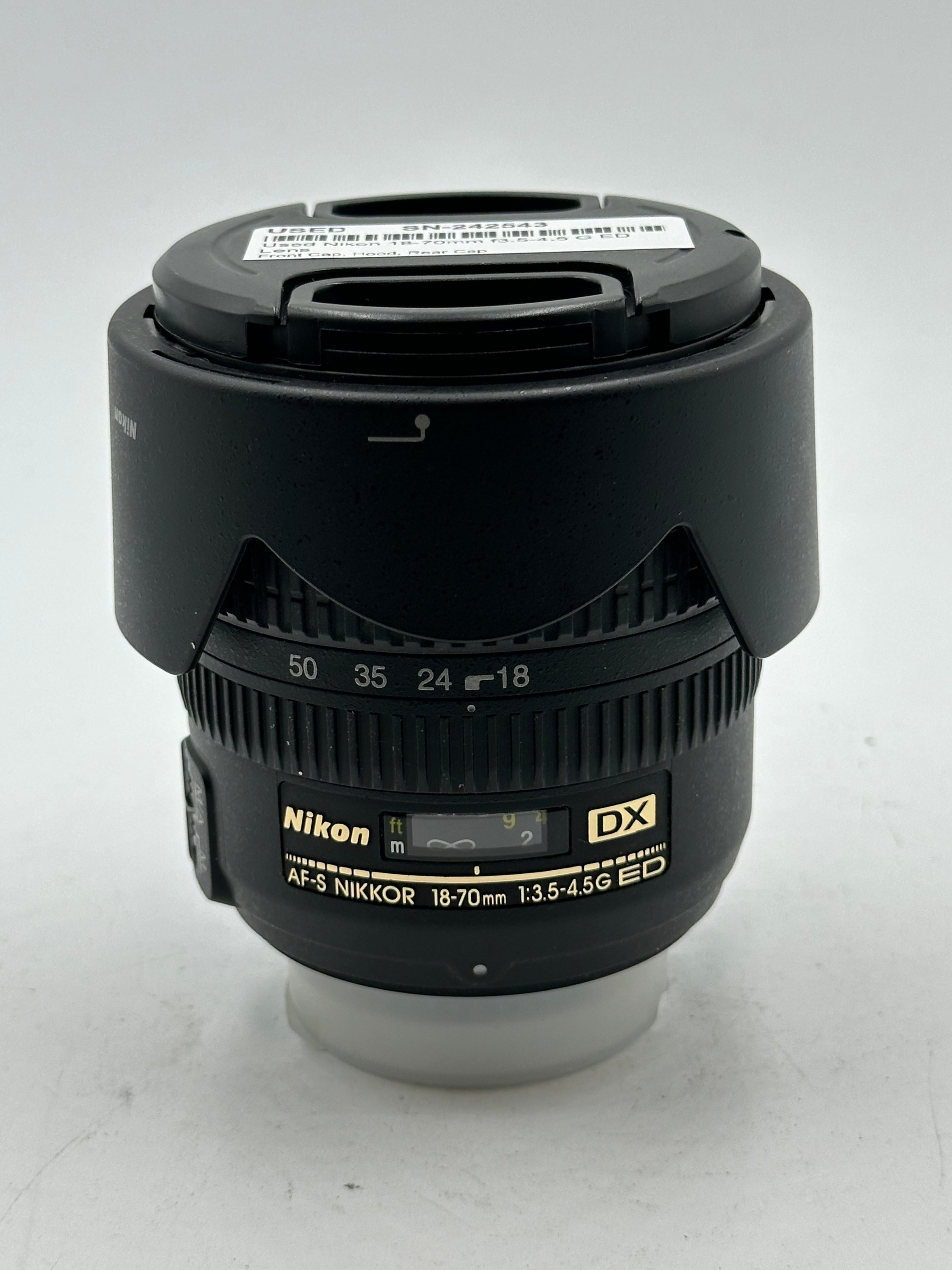 Used Nikon 18-70mm f3.5-4.5 G ED Lens