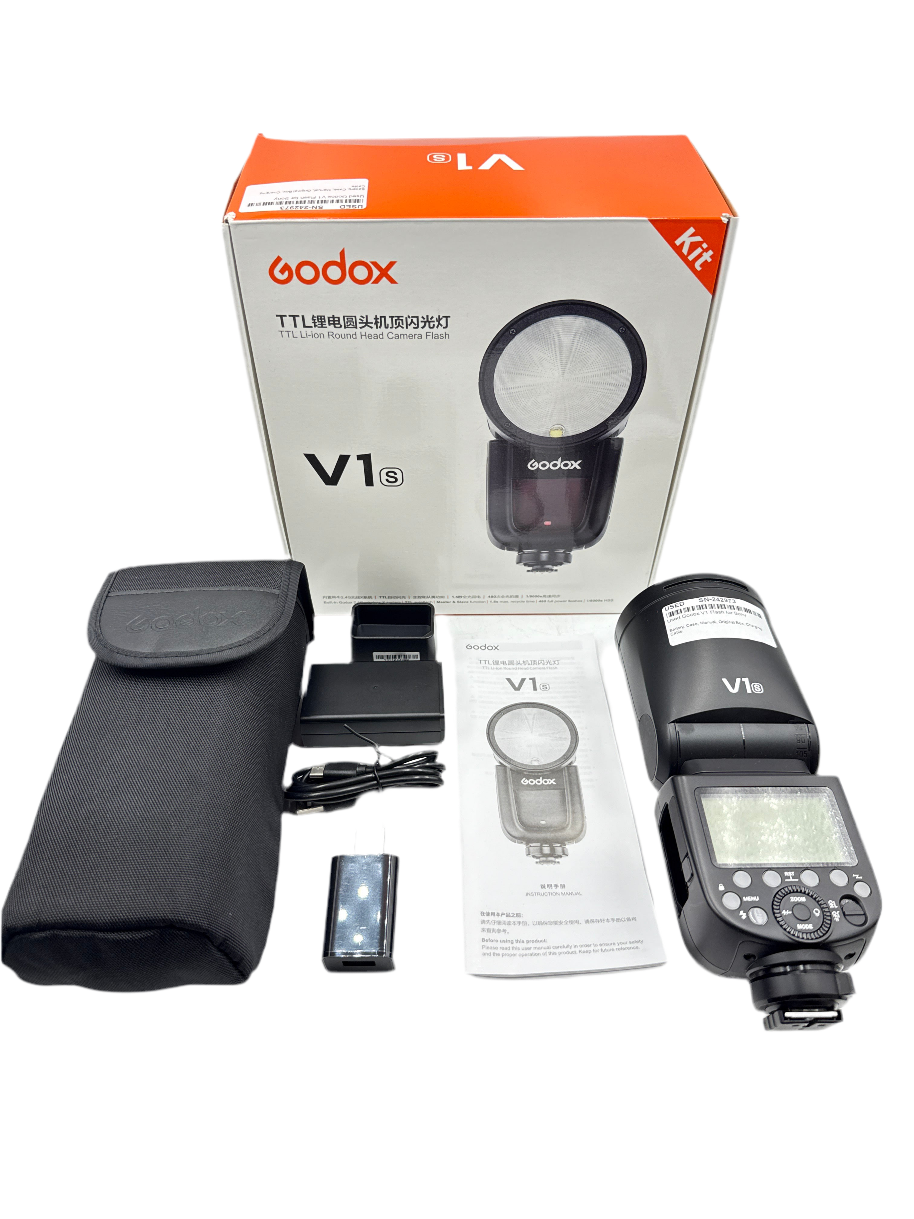 Used Godox V1 Flash for Sony