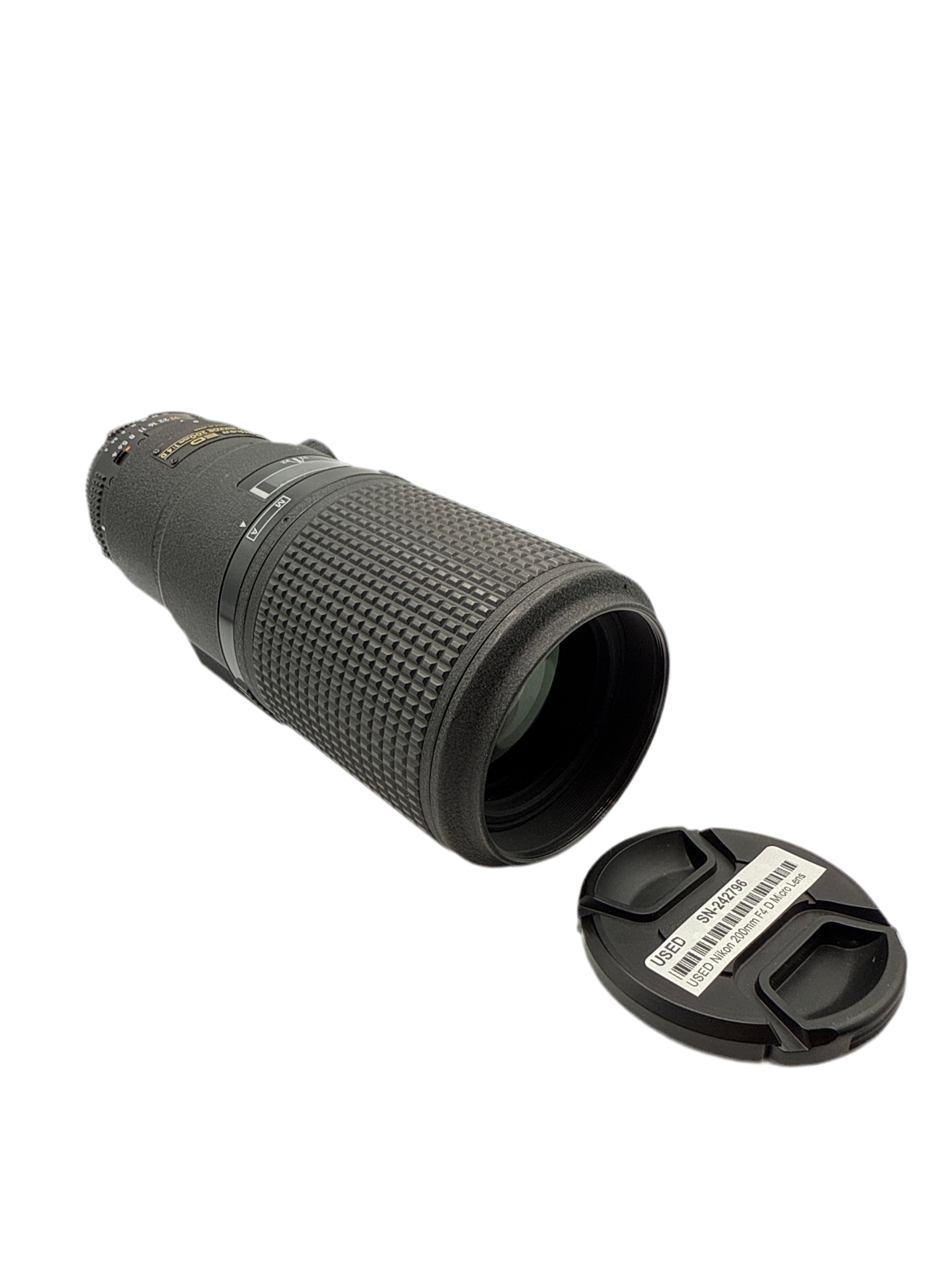 USED Nikon 200mm F4 D Micro Lens