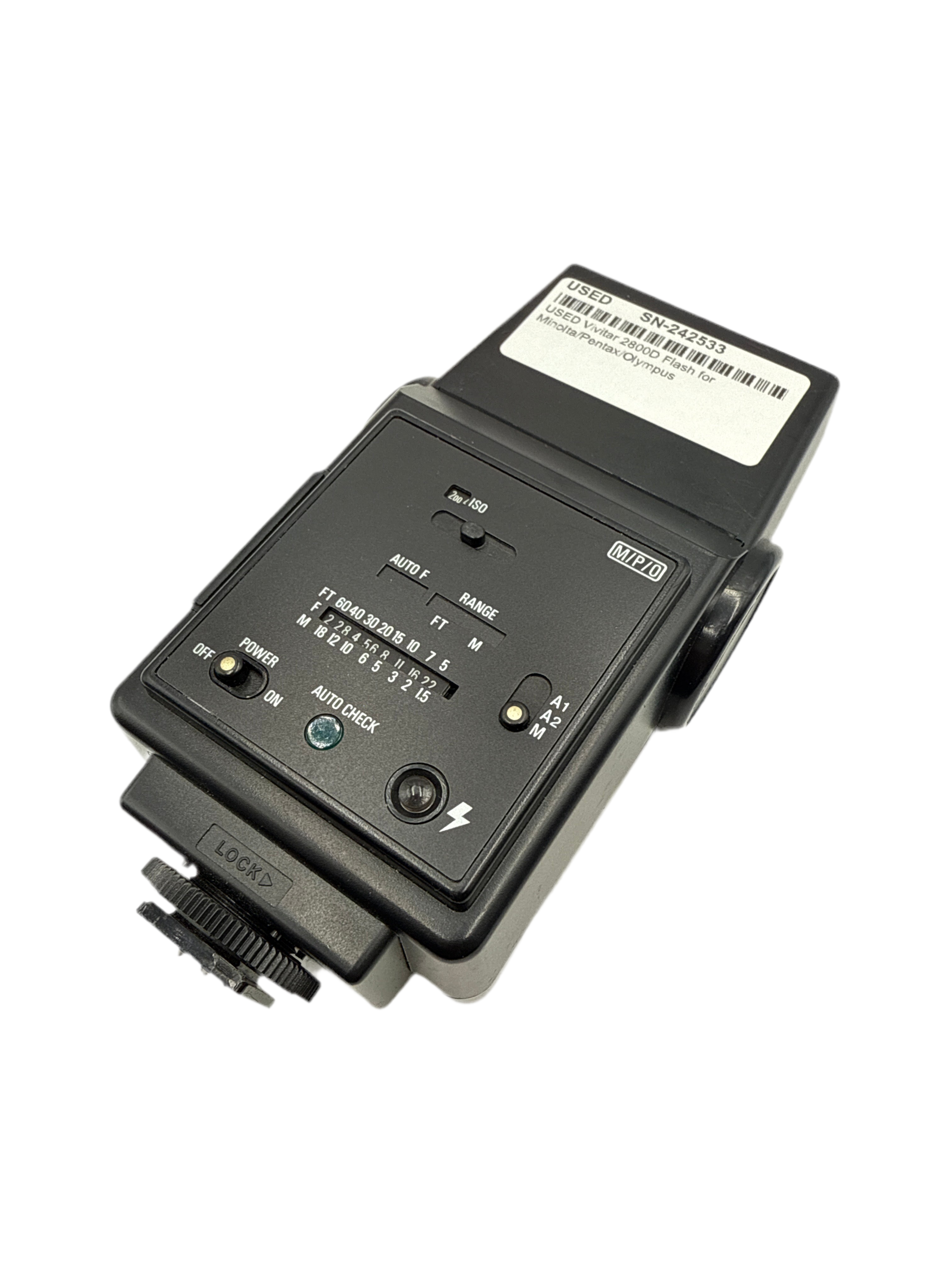 USED Vivitar 2800D Flash for Minolta/Pentax/Olympus