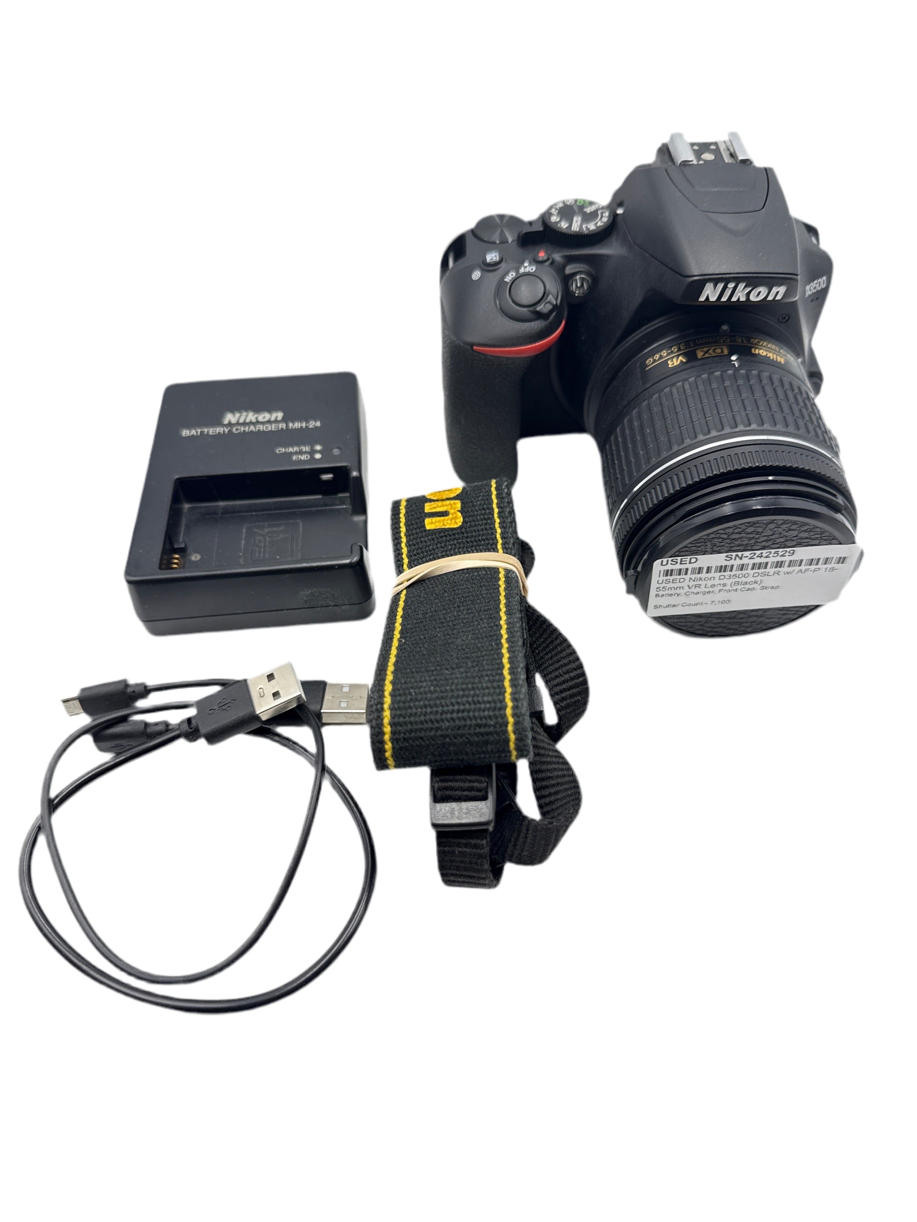 USED Nikon D3500 DSLR w/ AF-P 18-55mm VR Lens (Black)