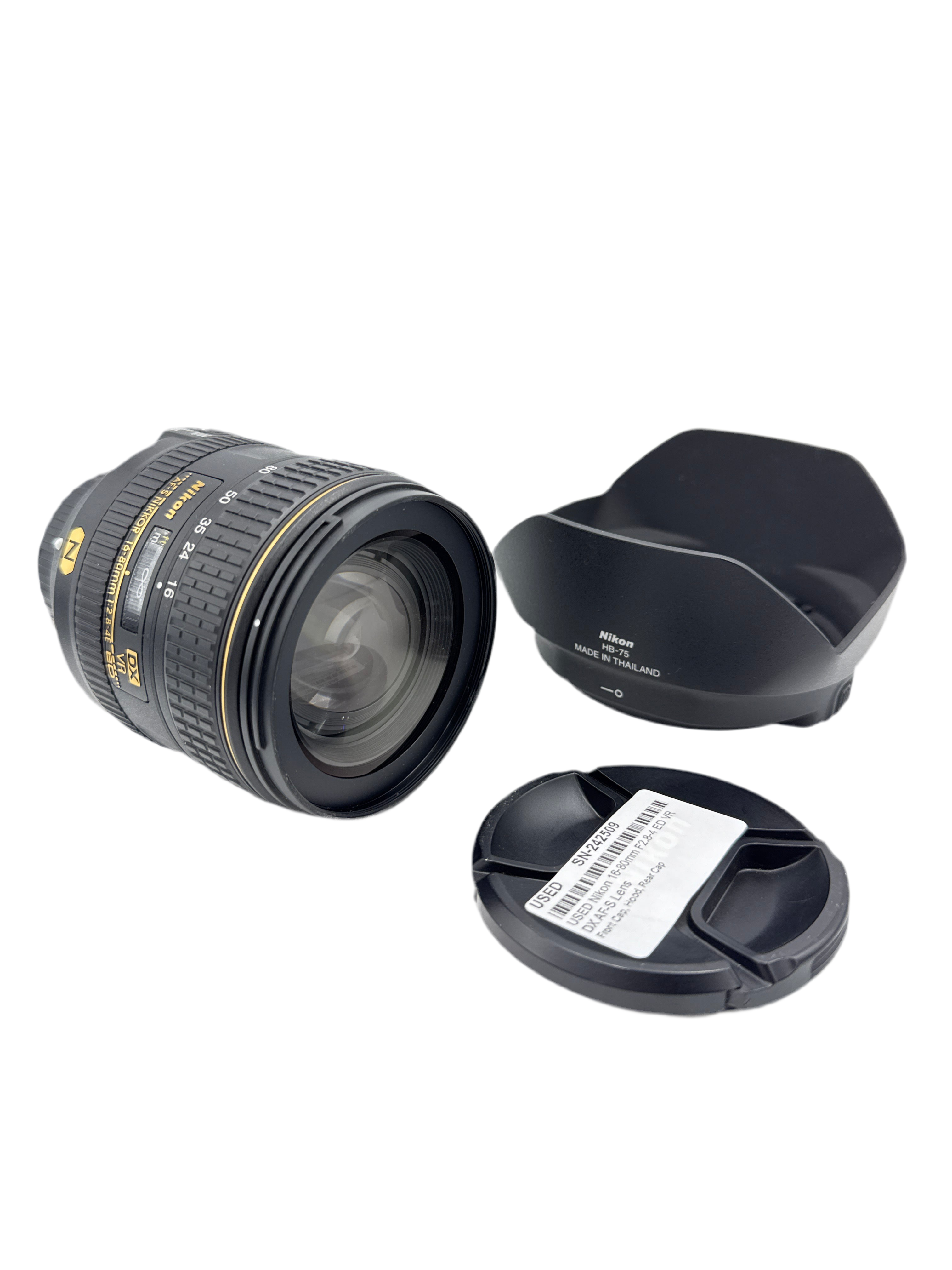 USED Nikon 16-80mm F2.8-4 ED VR DX AF-S Lens