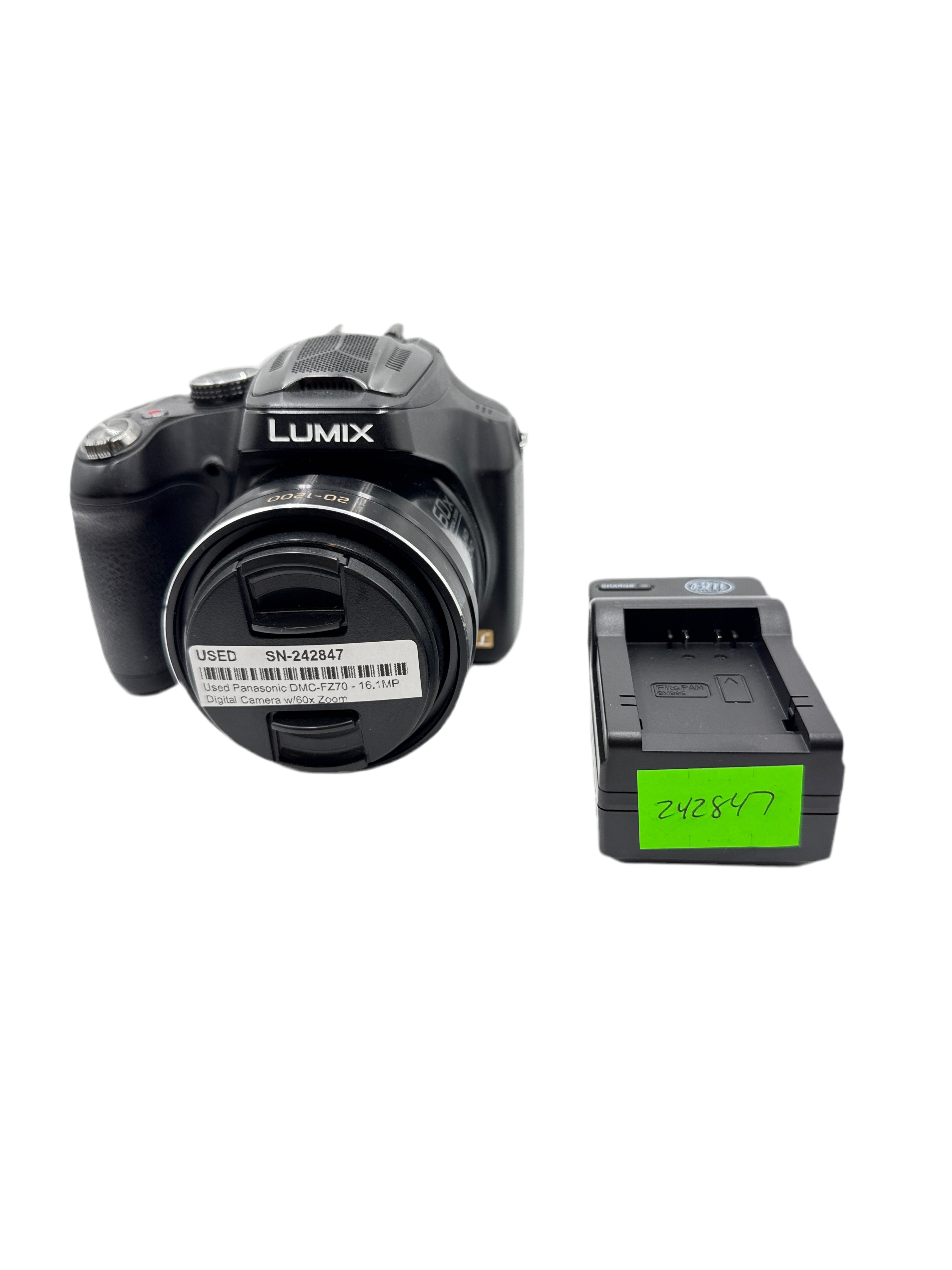 Used Panasonic DMC-FZ70 - 16.1MP Digital Camera w/60x Zoom